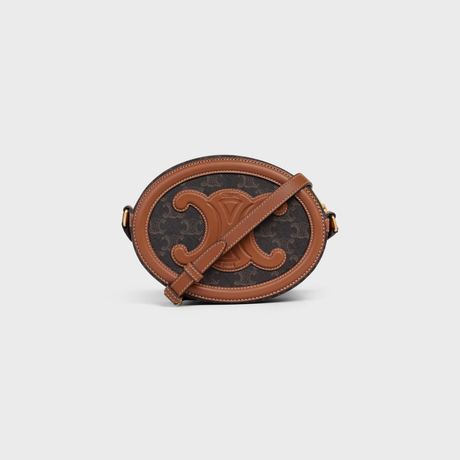 OVAL BAG CUIR TRIOMPHE IN TRIOMPHE CANVAS AND CALFSKIN TAN - Image 3